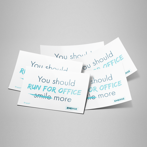 "Run for Office" Bumper Sticker 5-Pack
