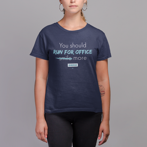 "Run for Office" Tapered Cut T-Shirt